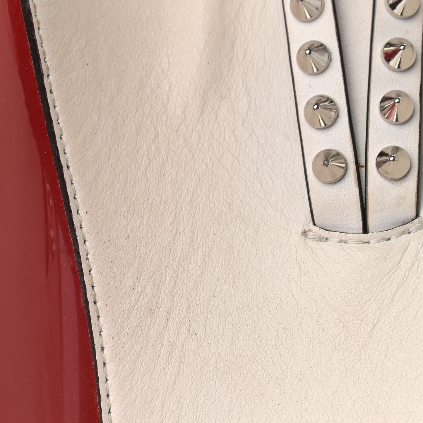 Calfskin PVC Love Spikes East West Cabata Tote Latte Multicolor