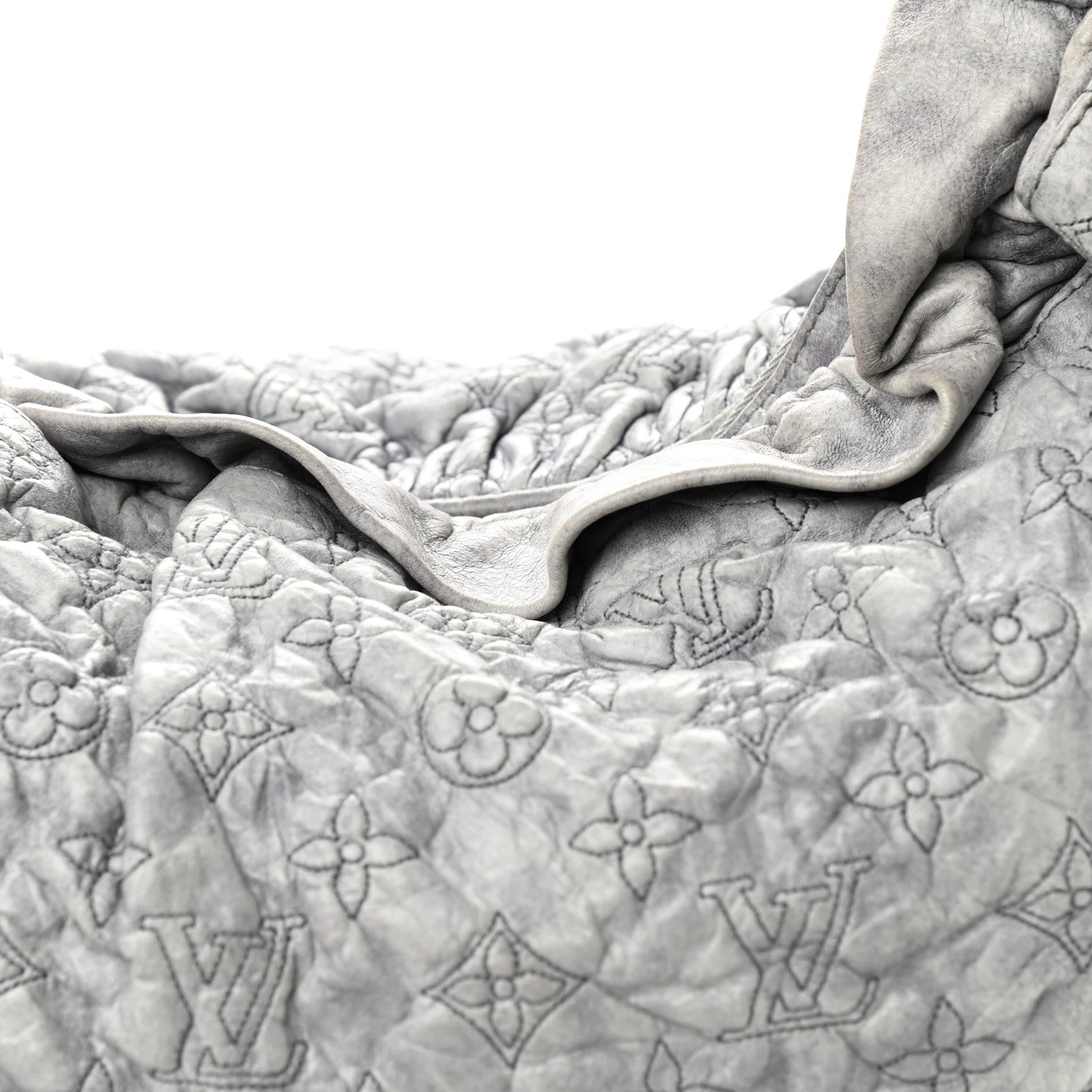 Louis Vuitton Lambskin Olympe Nimbus GM Gris Perle 11 of 17