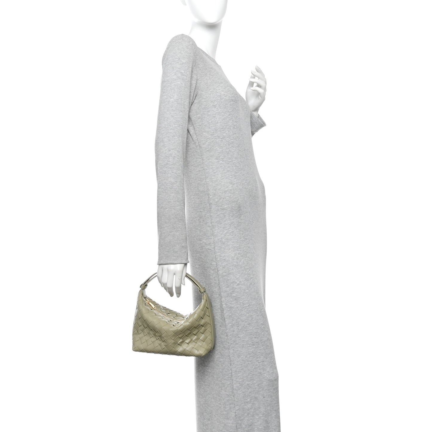 Calfskin Nappa Intrecciato Mini Wallace Travertine Travertine