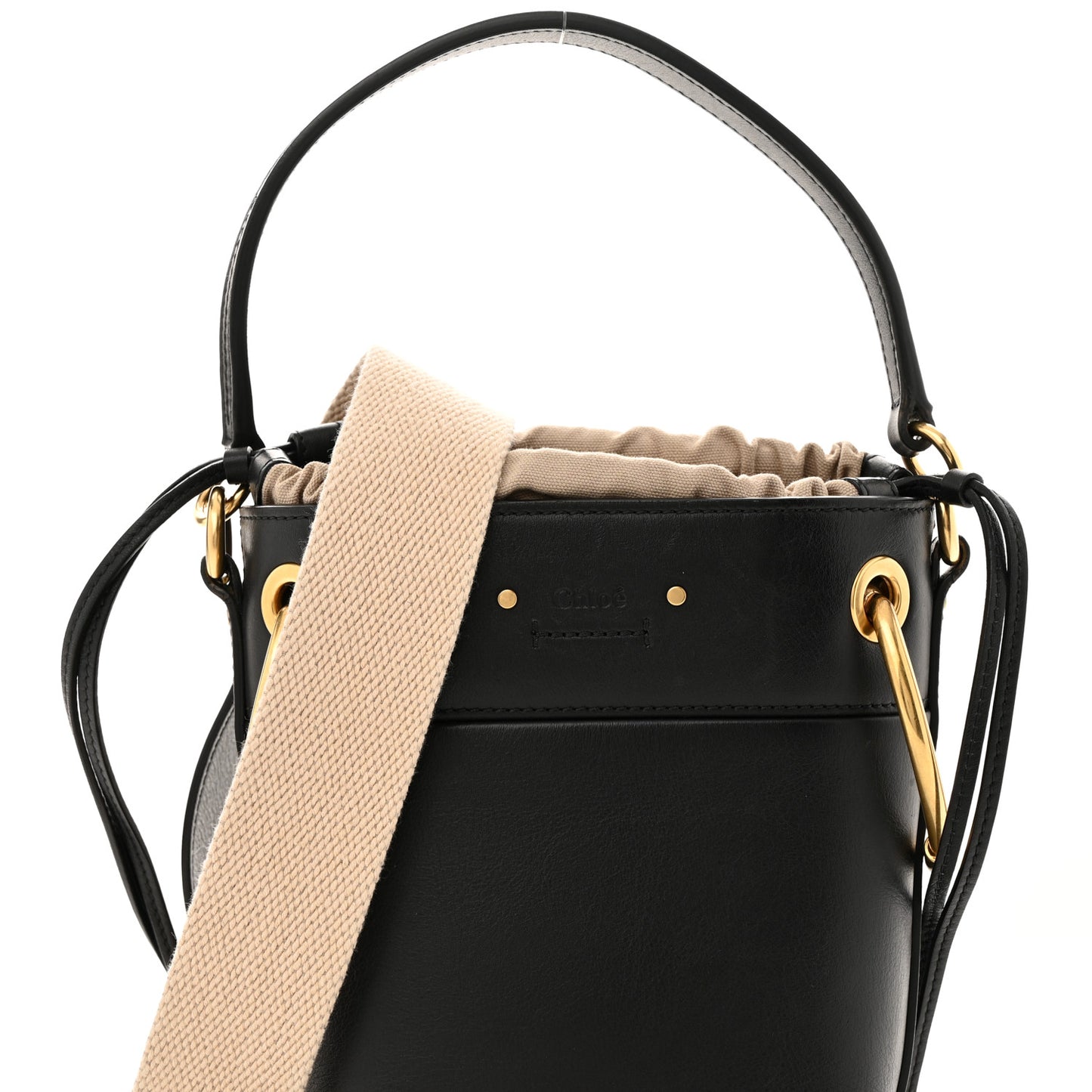 Smooth Calfskin Small Roy Bucket Bag Black