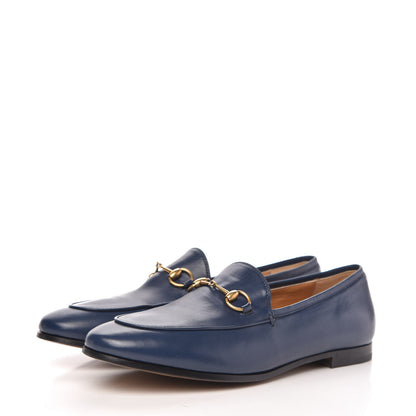 Gucci Malaga Kid Womens Jordaan Loafers 38.5 Blue Agata 3 of 10