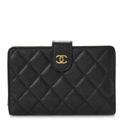 Chanel Caviar Quilted Zipped Pocket Wallet Black 1 of 11
