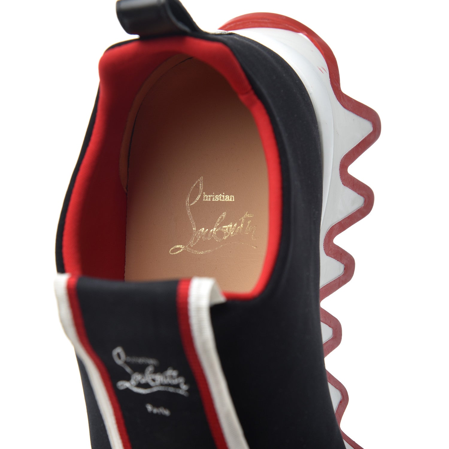 Christian Louboutin Neoprene Tiketa Flat Sneakers 37.5 Black 19 of 22