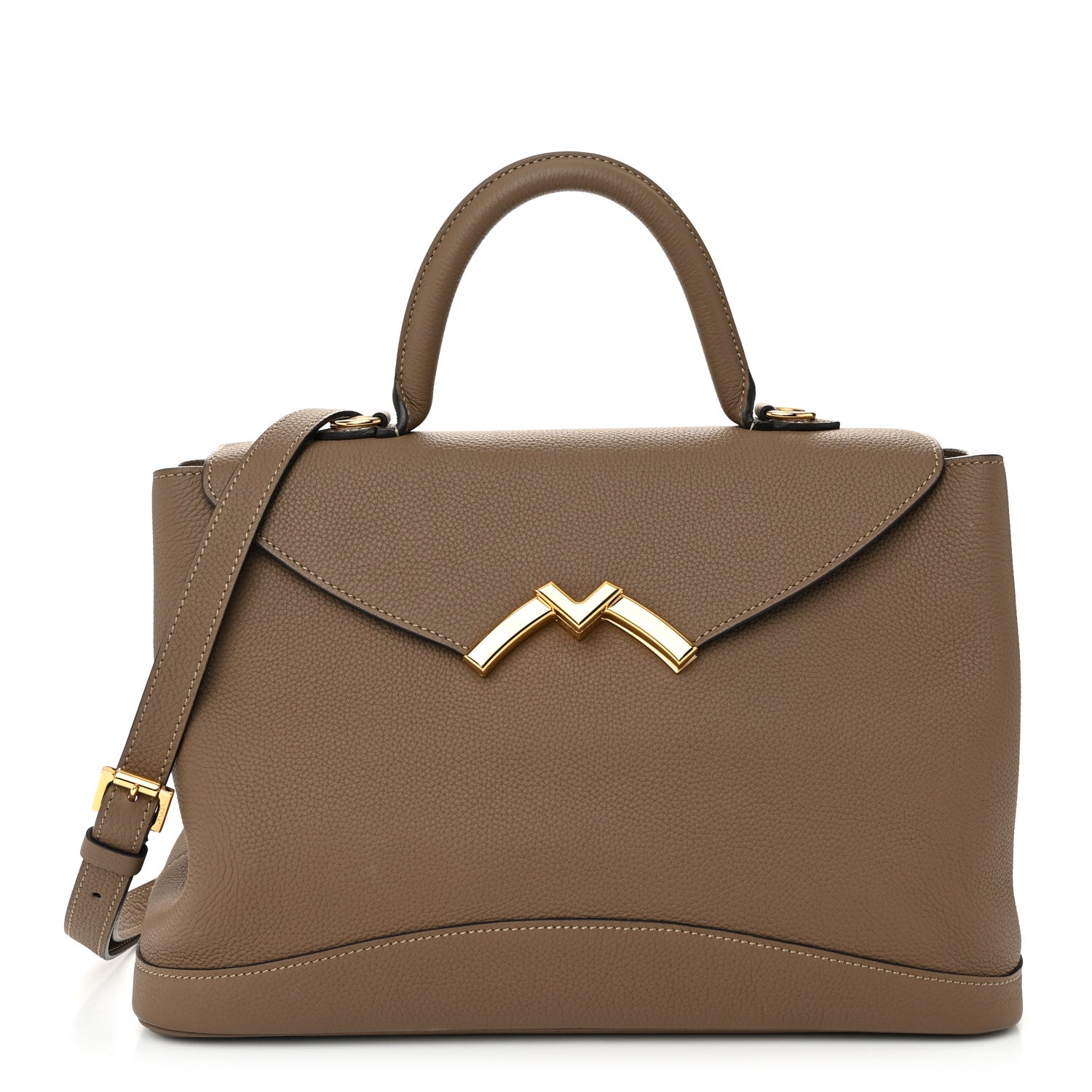 Moynat Taurillon Blush Calfskin Gabby MM Taupe 1 of 9