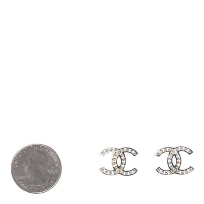 Chanel Crystal CC Large Earrings Gold 2 of 4