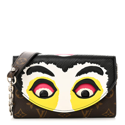 Louis Vuitton Monogram Kabuki Chain Wallet Black 1 of 12