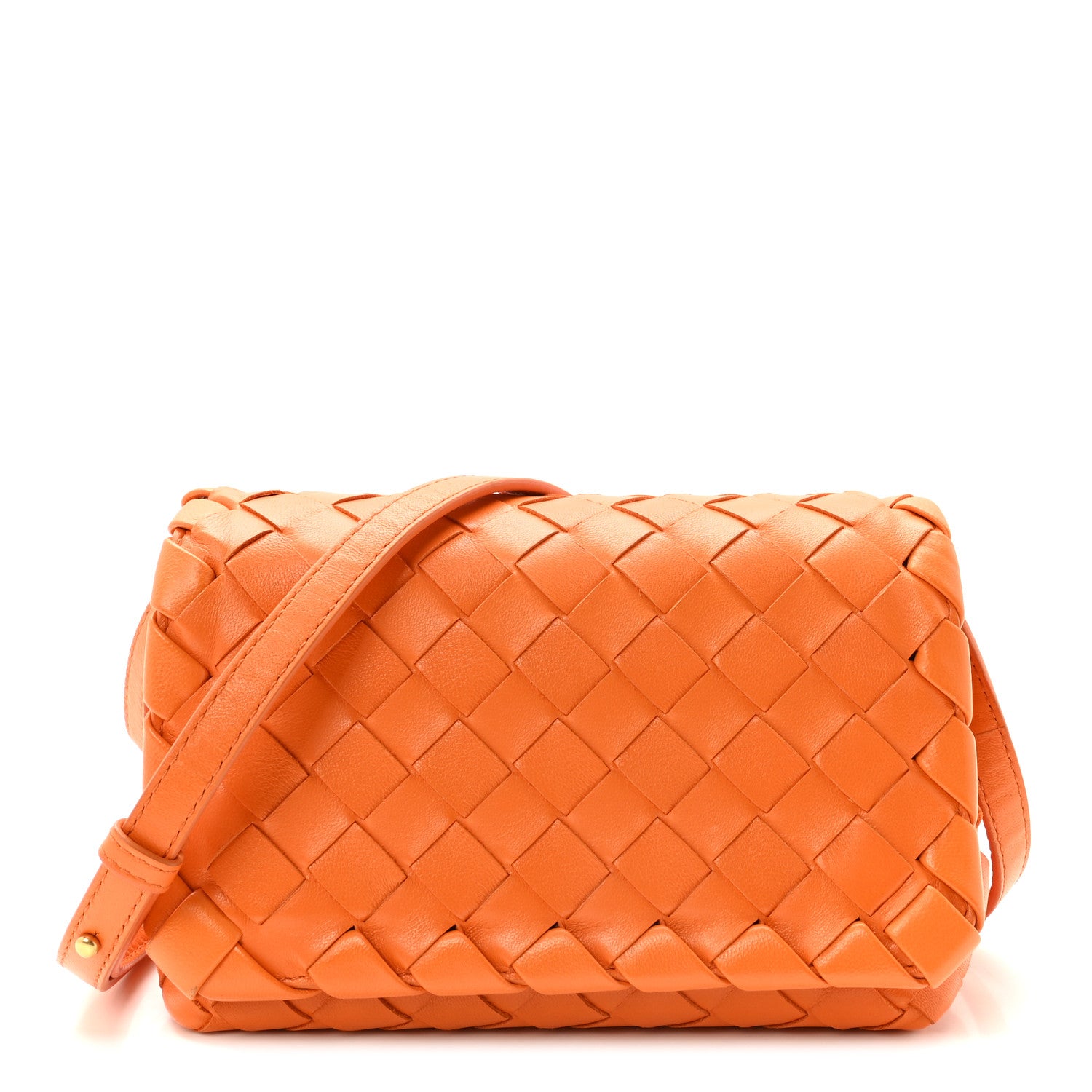 Bottega Veneta Nappa Intrecciato Mini Crossbody Tangerine 1 of 9