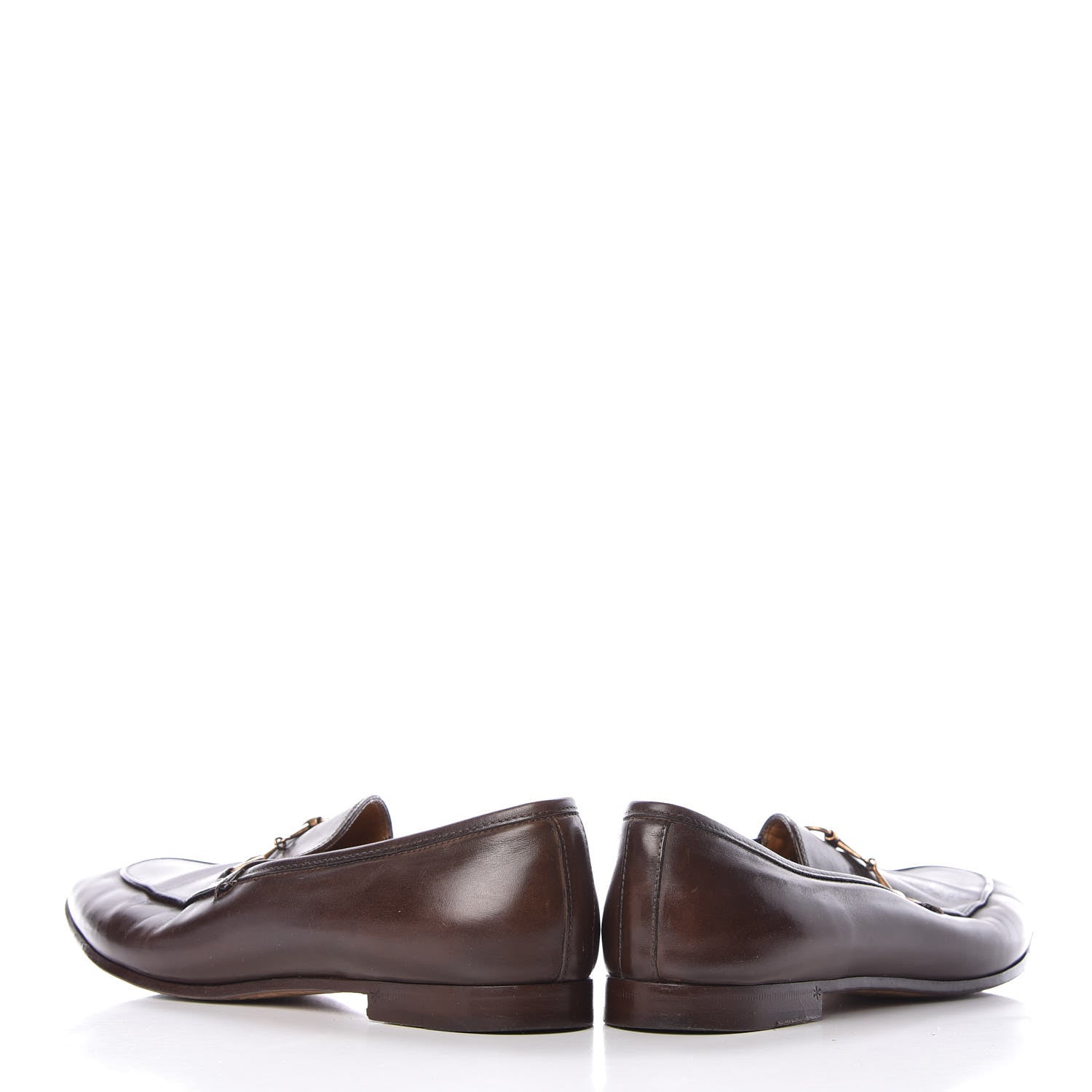 Gucci Calfskin Womens Jordaan Loafers 40.5 Fondente Brown 5 of 20