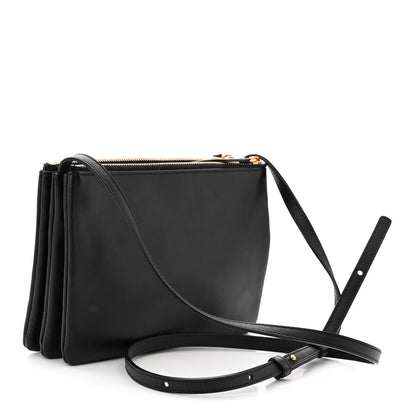Celine Lambskin Small Trio Crossbody Bag Black 3 of 11