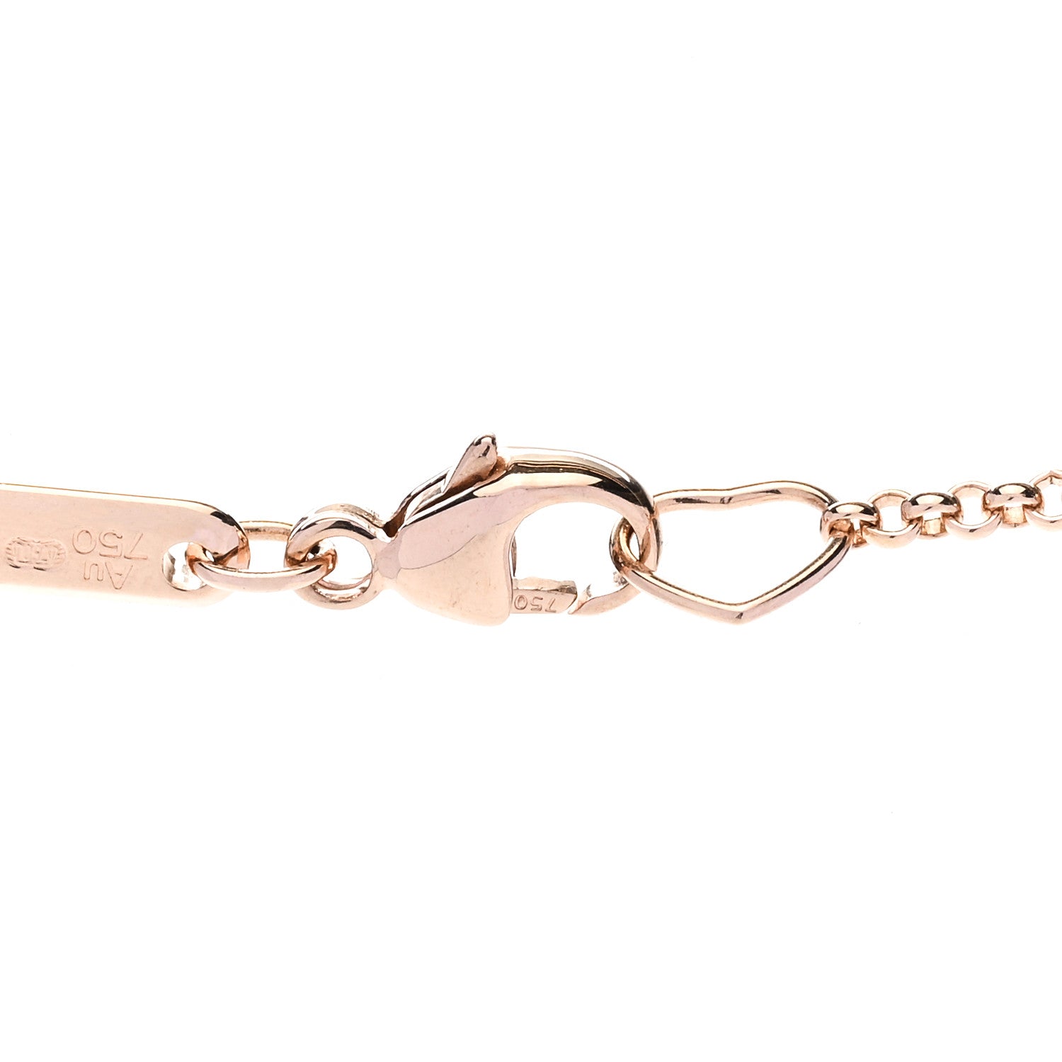 Chopard 18K Rose Gold Diamond Onyx Happy Hearts Necklace 4 of 6