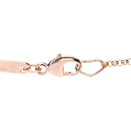Chopard 18K Rose Gold Diamond Onyx Happy Hearts Necklace 4 of 6