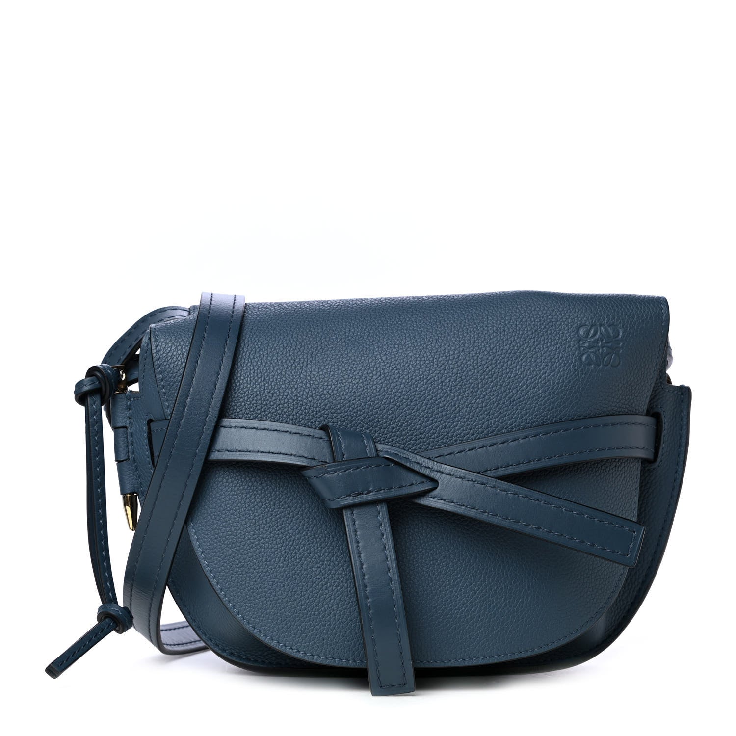 Loewe Grained Calfskin Small Gate Crossbody Bag Steel Blue 1 of 4