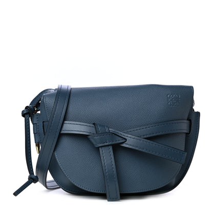 Loewe Grained Calfskin Small Gate Crossbody Bag Steel Blue 1 of 4