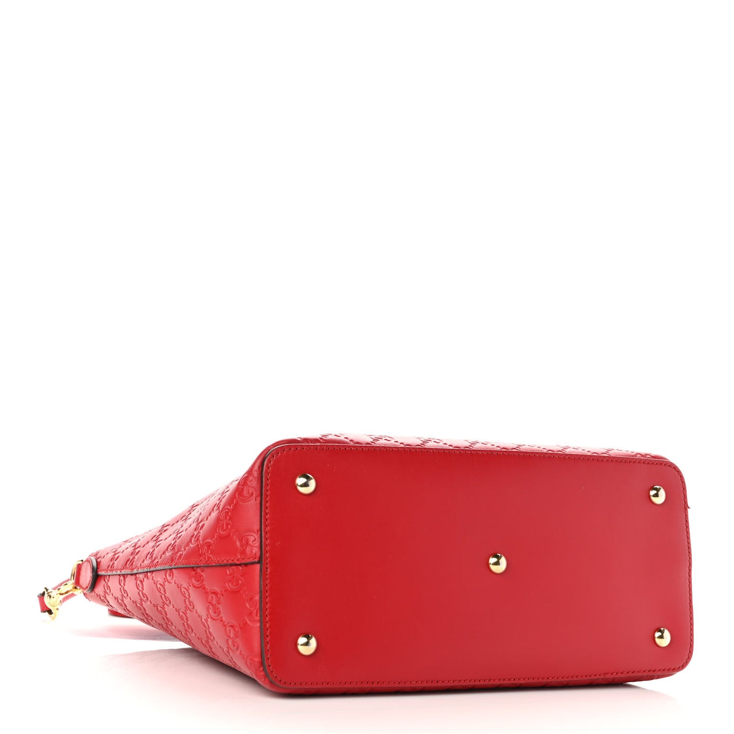 Guccissima Linea A Foldover Tote Red