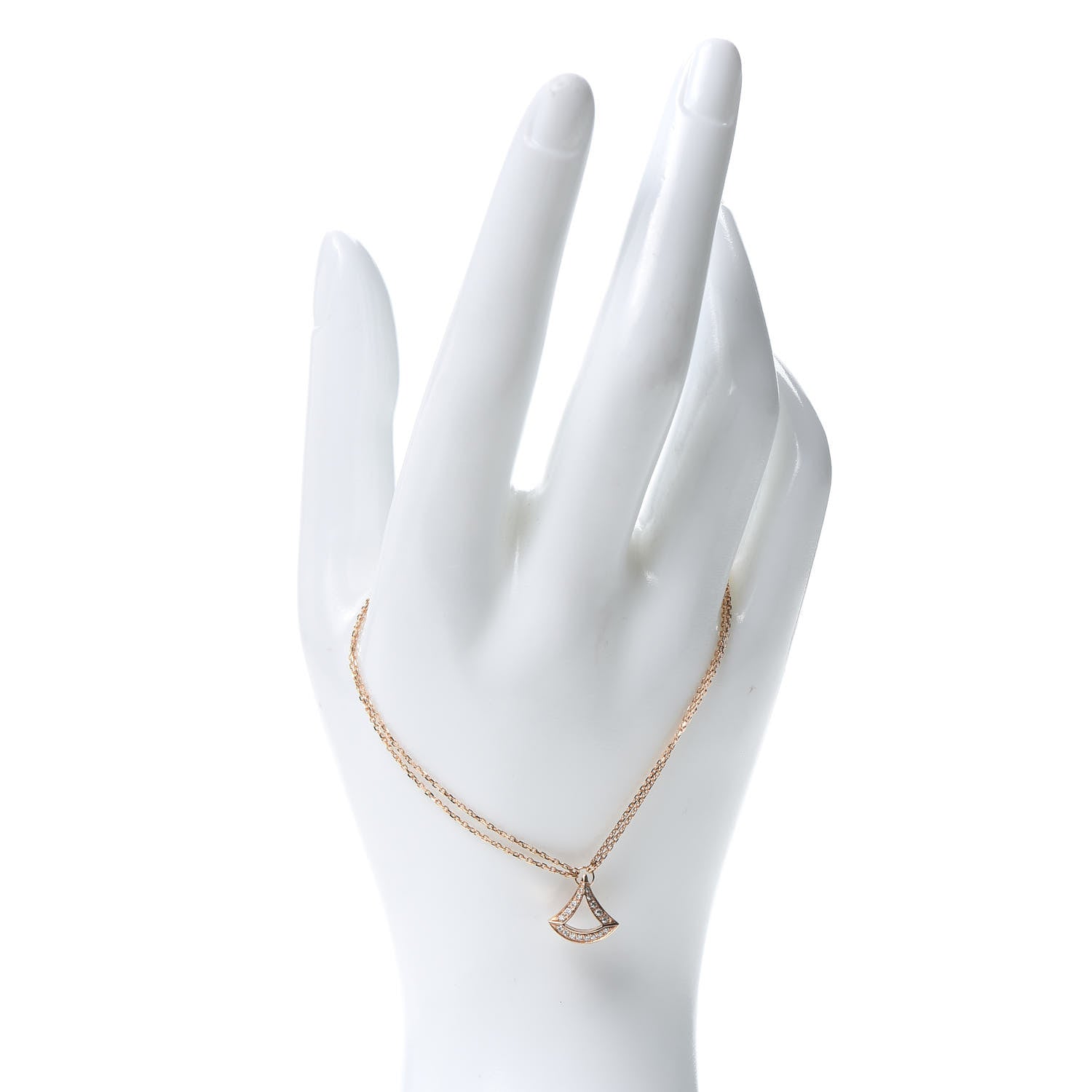 Bulgari 18K Rose Gold Diamond Divas' Dream Openwork Bracelet ML 2 of 7