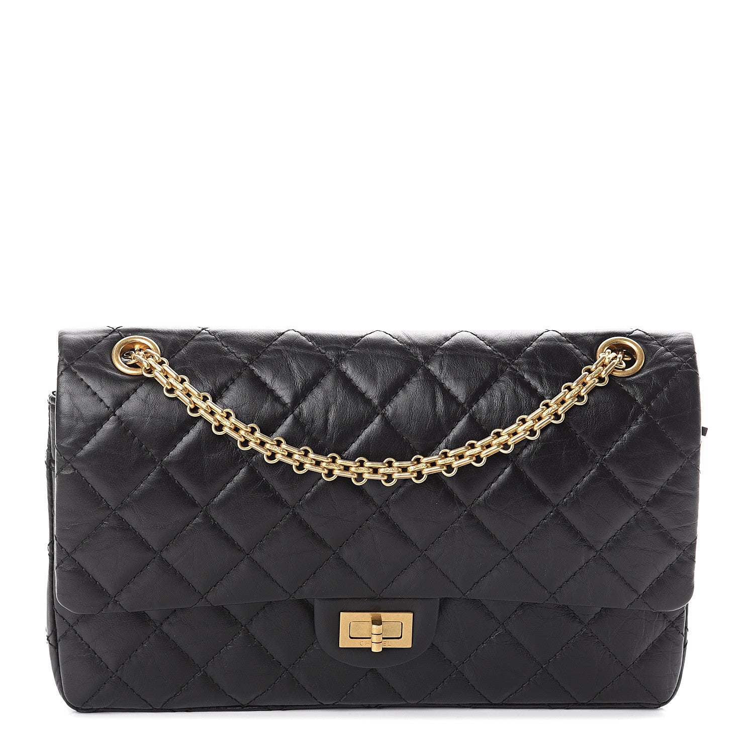 Chanel Aged Calfskin Quilted 2.55 Reissue 226 Flap Black 1 of 9