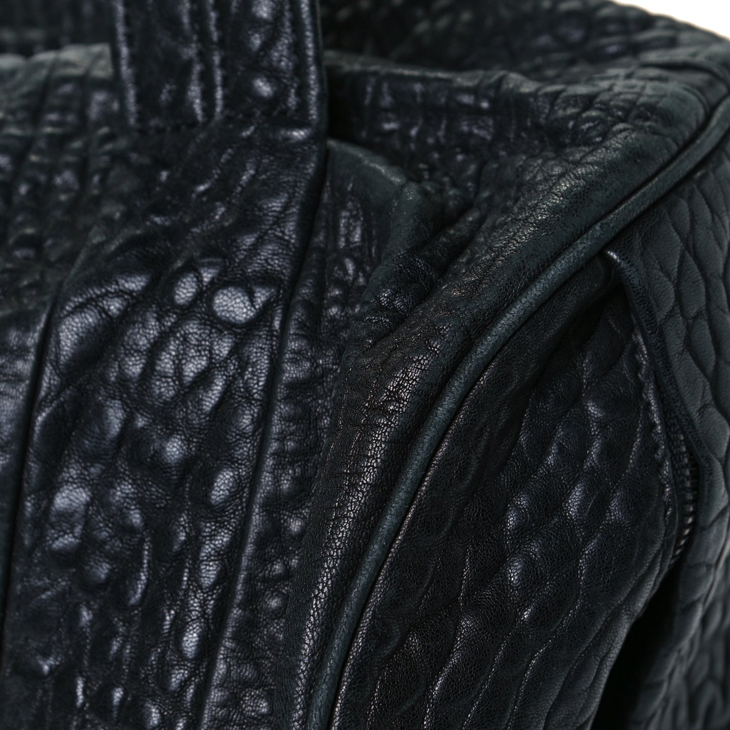 Pebbled Lambskin Rockie Black Matte Black Hardware