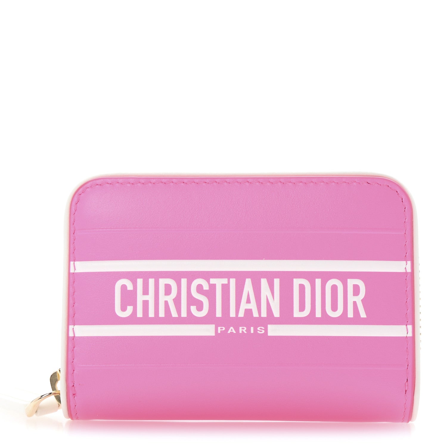 Christian Dior Calfskin Vibe Voyageur Card Holder Fluorescent Pink 1 of 8