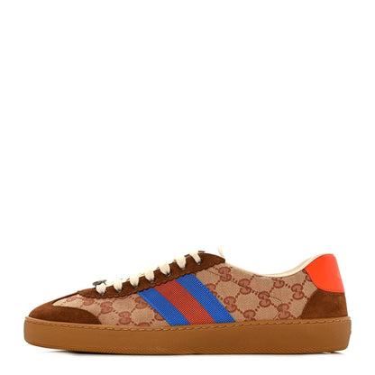 Gucci GG Monogram Suede Web Mens G74 Sneakers 11.5 Beige Ruggine Cuir 1 of 10
