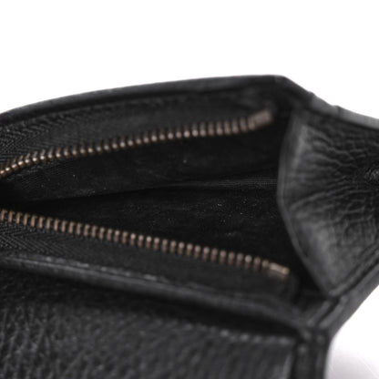 Gucci Pebbled Calfskin Butterfly Card Case Black 6 of 13