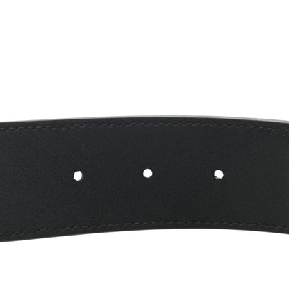 Gucci GG Supreme Monogram Matte Plutone Calfskin Double G 40mm Belt 95 38 Beige Ebony Black 3 of 5