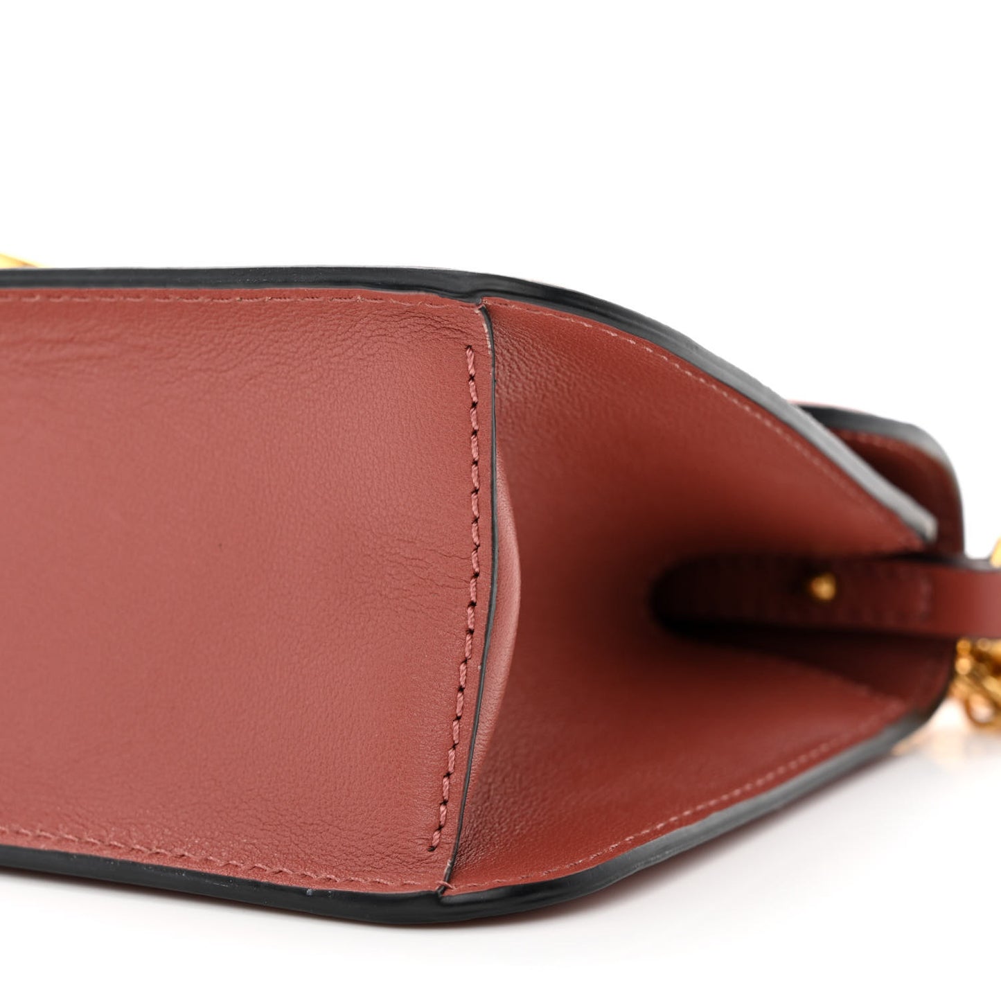 Calfskin Vlogo Loco Shoulder Bag Gingerbread