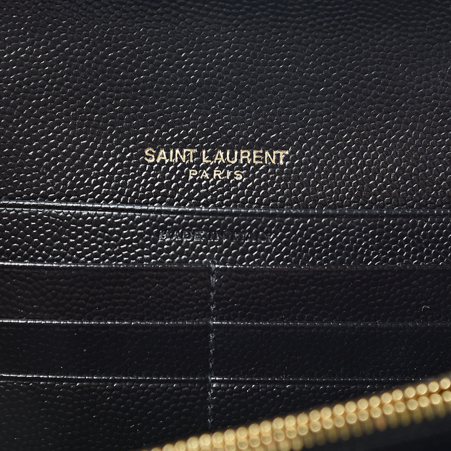 Grain De Poudre Matelasse Chevron Monogram Flap Wallet Black