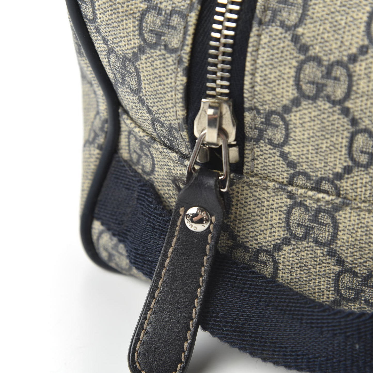 GG Supreme Monogram Toiletry Case Navy