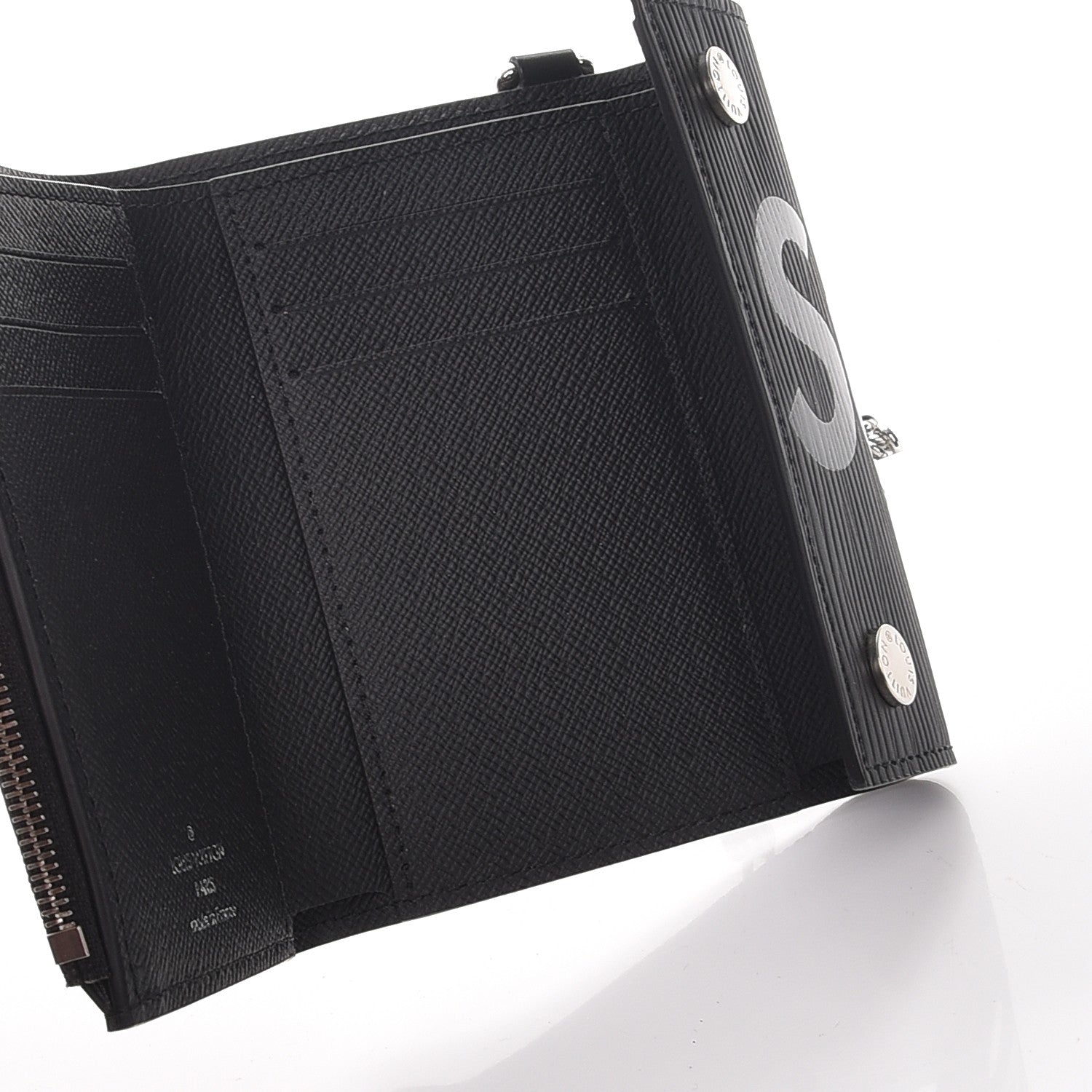Louis Vuitton X SUPREME Epi Chain Wallet Black 7 of 10