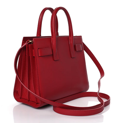 Saint Laurent Grained Calfskin Nano Sac De Jour Lipstick Red 2 of 9