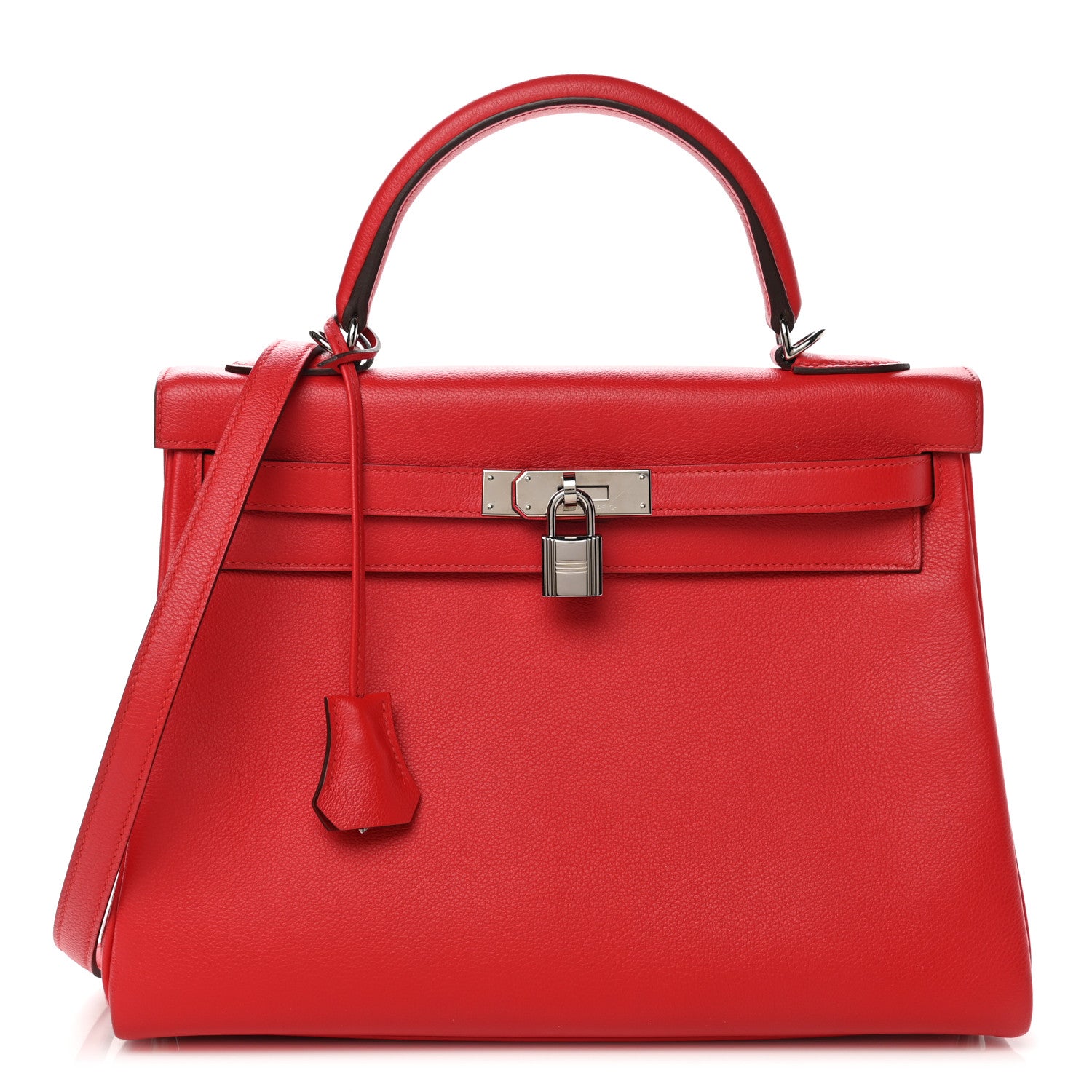 Hermes Evercolor Verso Kelly Retourne 32 Rouge De Coeur Rouge Piment 1 of 11