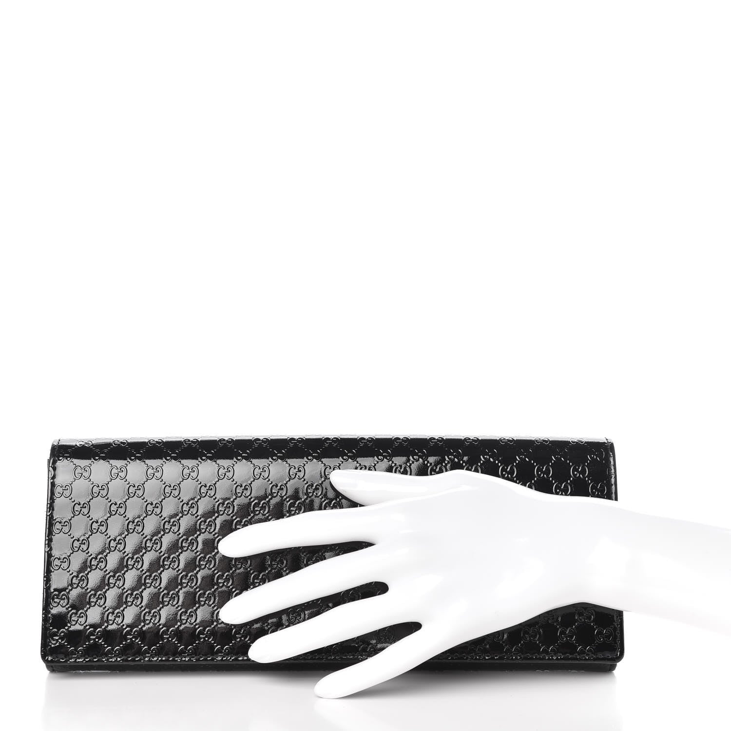 Gucci Patent Microguccissima Small Broadway Clutch Black 4 of 9
