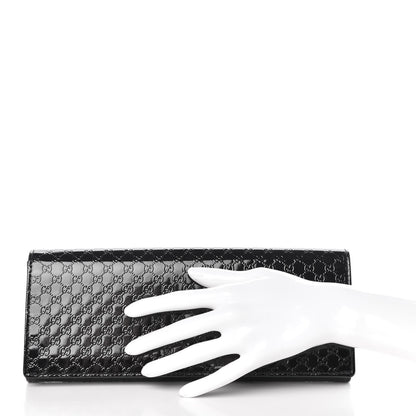 Gucci Patent Microguccissima Small Broadway Clutch Black 4 of 9