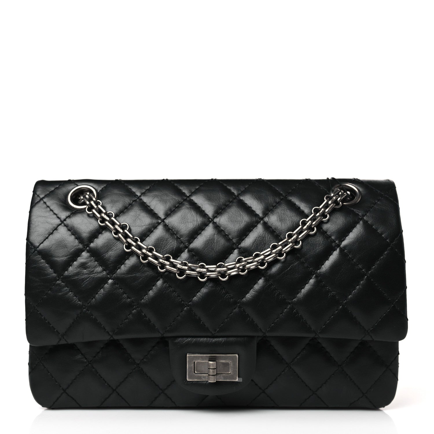 Chanel Aged Calfskin Quilted 2.55 Reissue 225 Flap Black 1 of 10