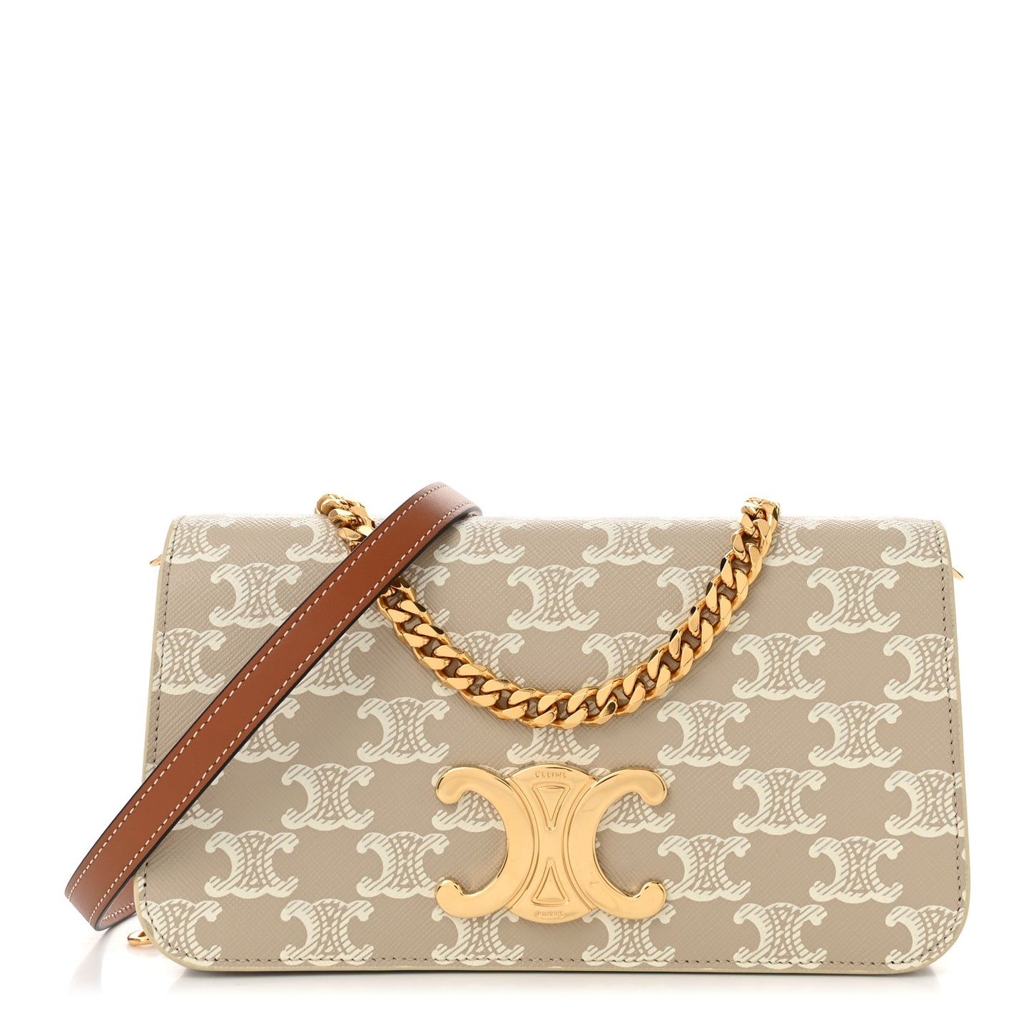 Canvas Calfskin Triomphe Multipochette Grege