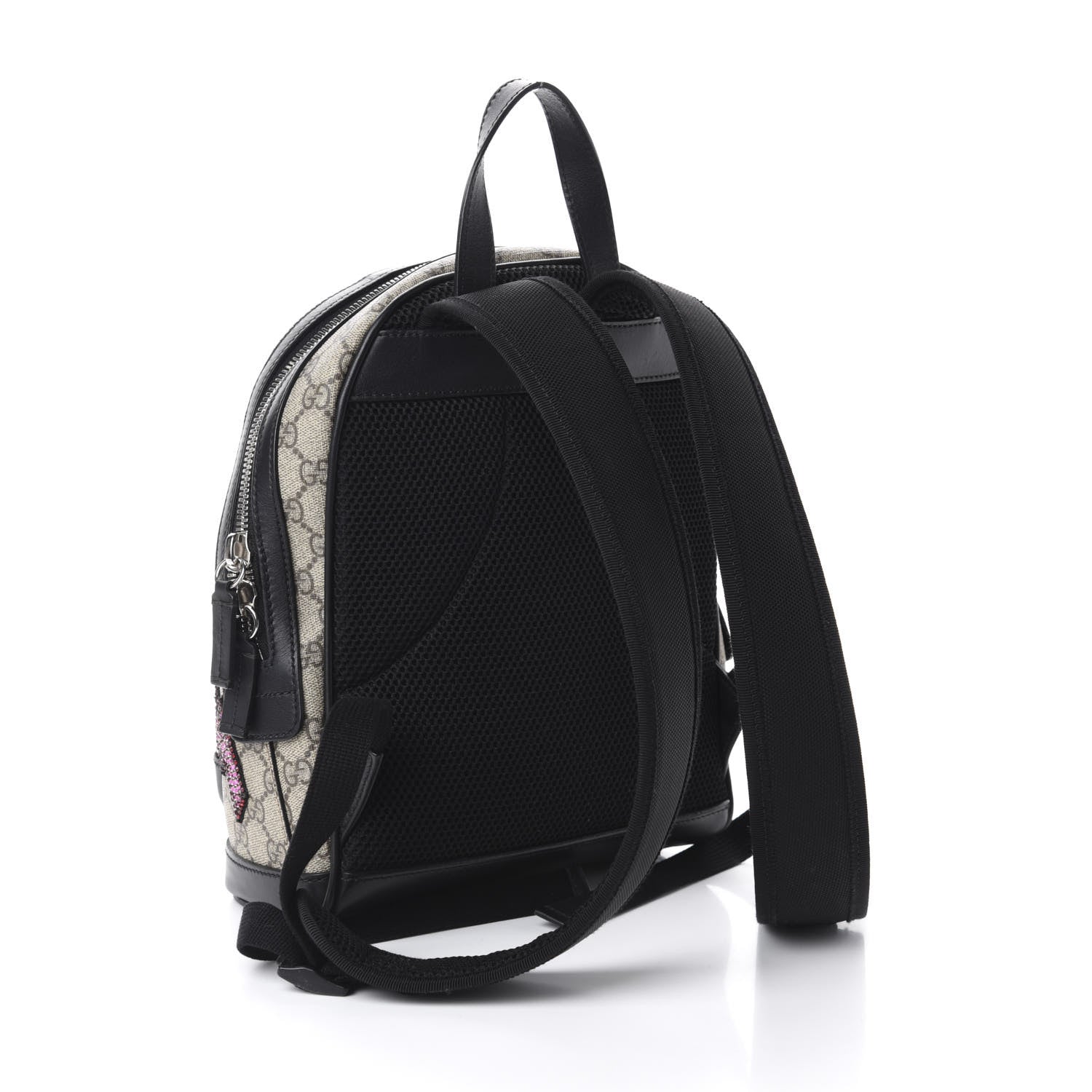 Gucci GG Supreme Monogram Lightning Embroidered Small Day Backpack Black 2 of 10