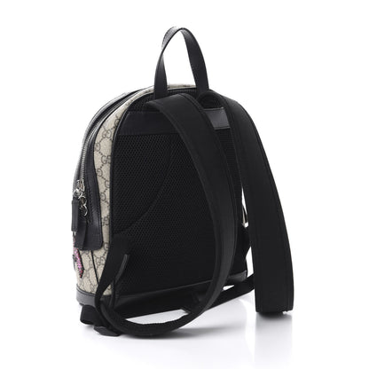 Gucci GG Supreme Monogram Lightning Embroidered Small Day Backpack Black 2 of 10