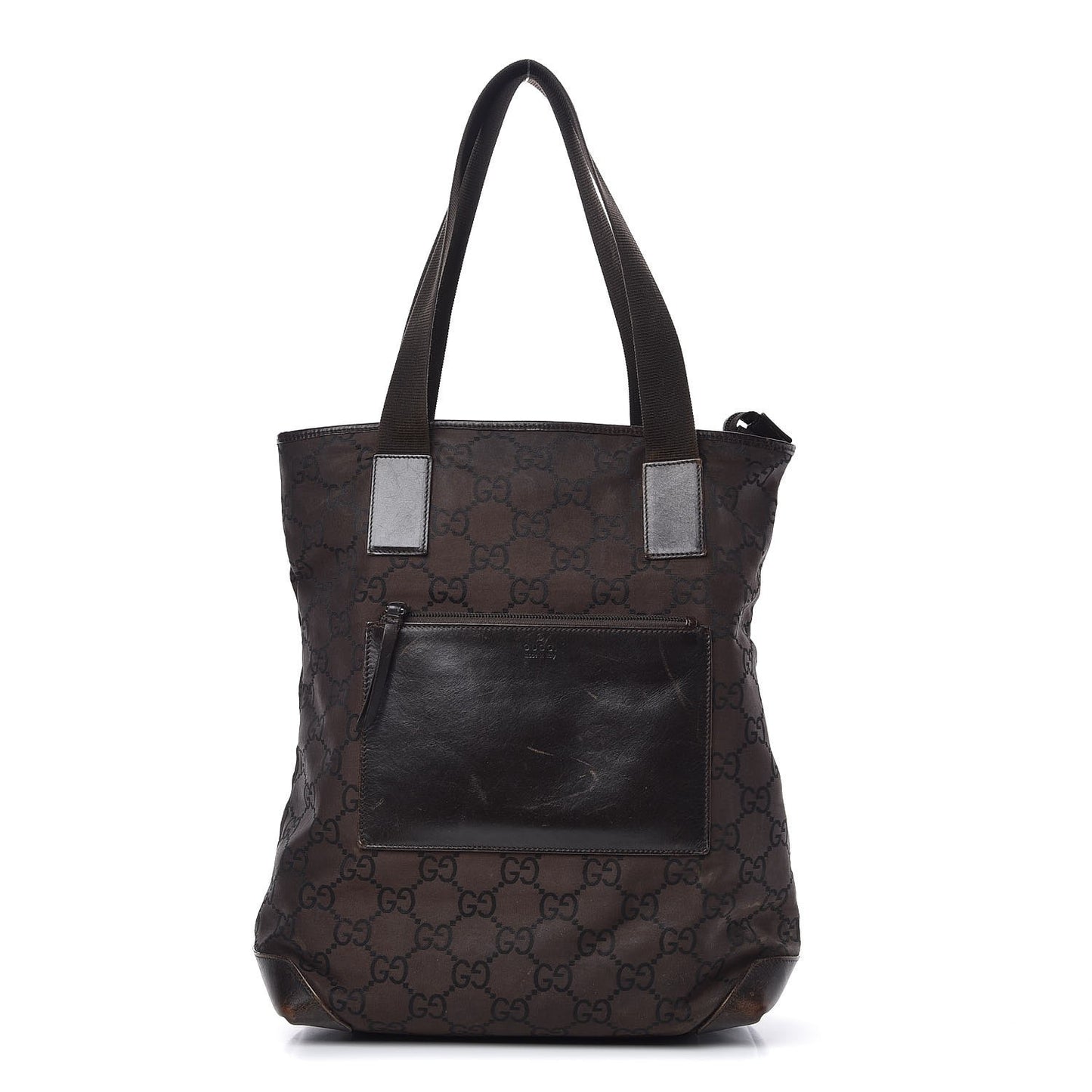 Nylon Monogram Tote Brown