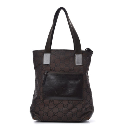 Gucci Nylon Monogram Tote Brown 1 of 17