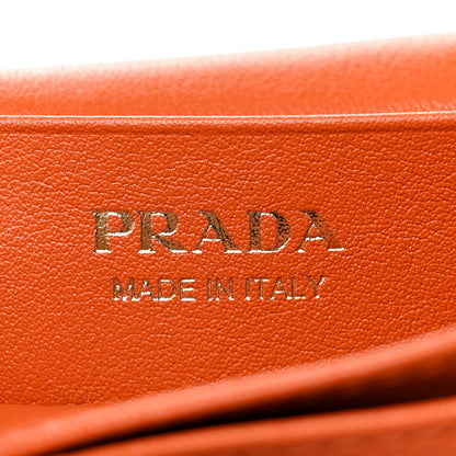 Prada Vitello Move Business Card Holder Papaya 6 of 7