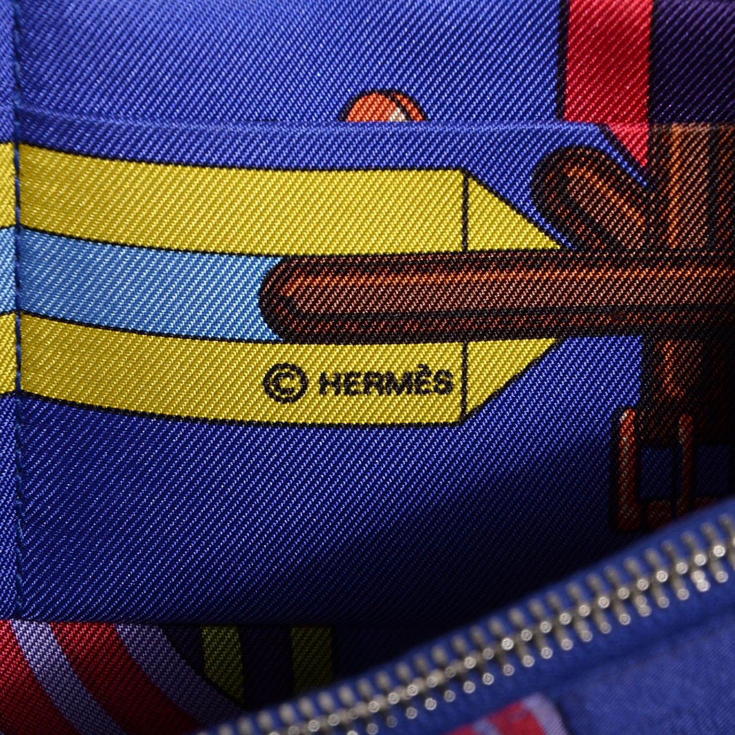 Hermes Epsom Silk'in Wallet Etoupe Bleu Electrique 6 of 12