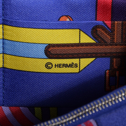 Hermes Epsom Silk'in Wallet Etoupe Bleu Electrique 6 of 12