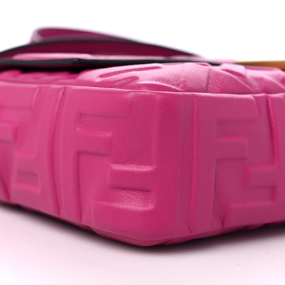 Fendi Nappa FF 1974 Embossed Baguette Ciclamino Pilar 7 of 11