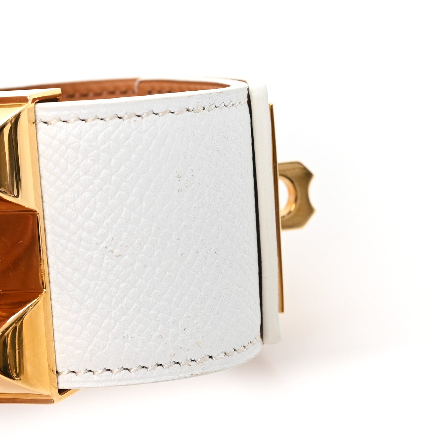 Hermes Epsom Collier de Chien CDC Bracelet S White 6 of 6