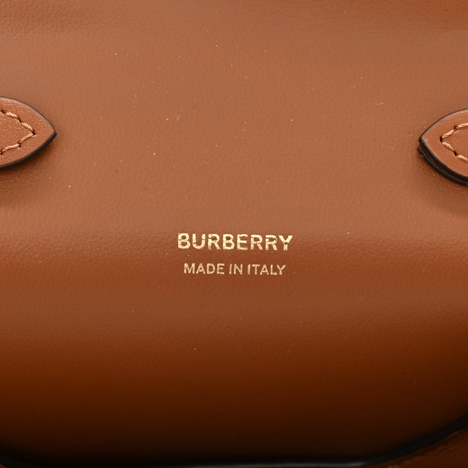 Burberry Calfskin Micro Olympia Card Case Warm Tan 6 of 9