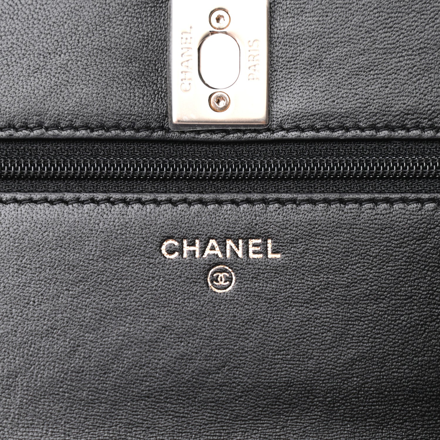 Chanel Lambskin Quilted Trendy CC Wallet On Chain WOC Black 6 of 12