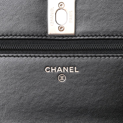 Chanel Lambskin Quilted Trendy CC Wallet On Chain WOC Black 6 of 12