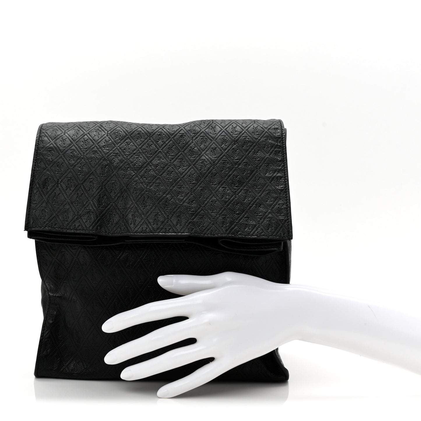 Calfskin Monogram Deli Paper Bag  Vintage Black