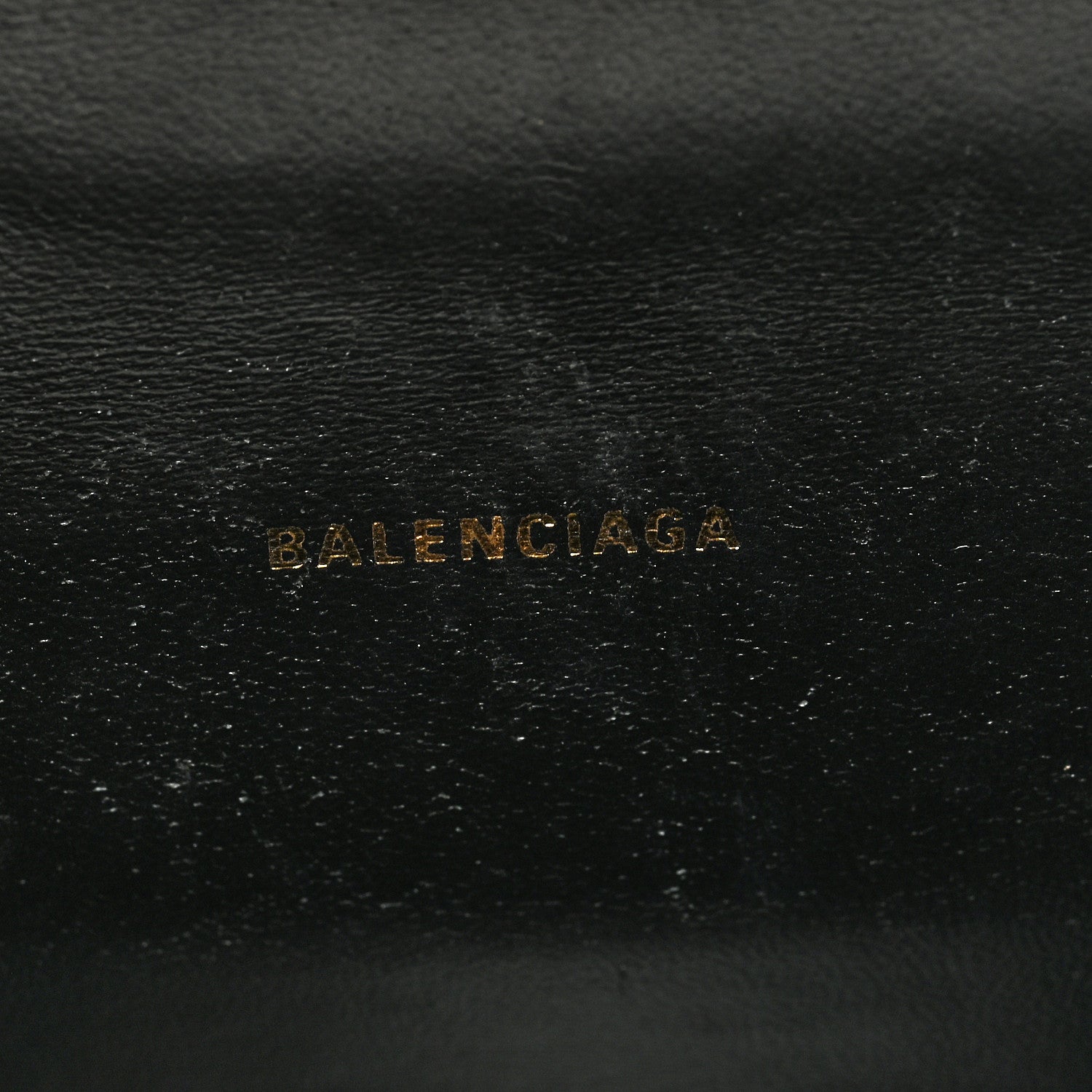 Balenciaga Shiny Calfskin Crocodile Embossed Hourglass Top Handle Bag XS Black 6 of 9