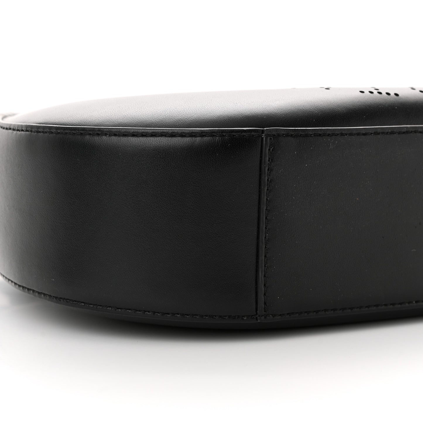 Eco Alter Nappa Perforated Logo Small Hobo Black